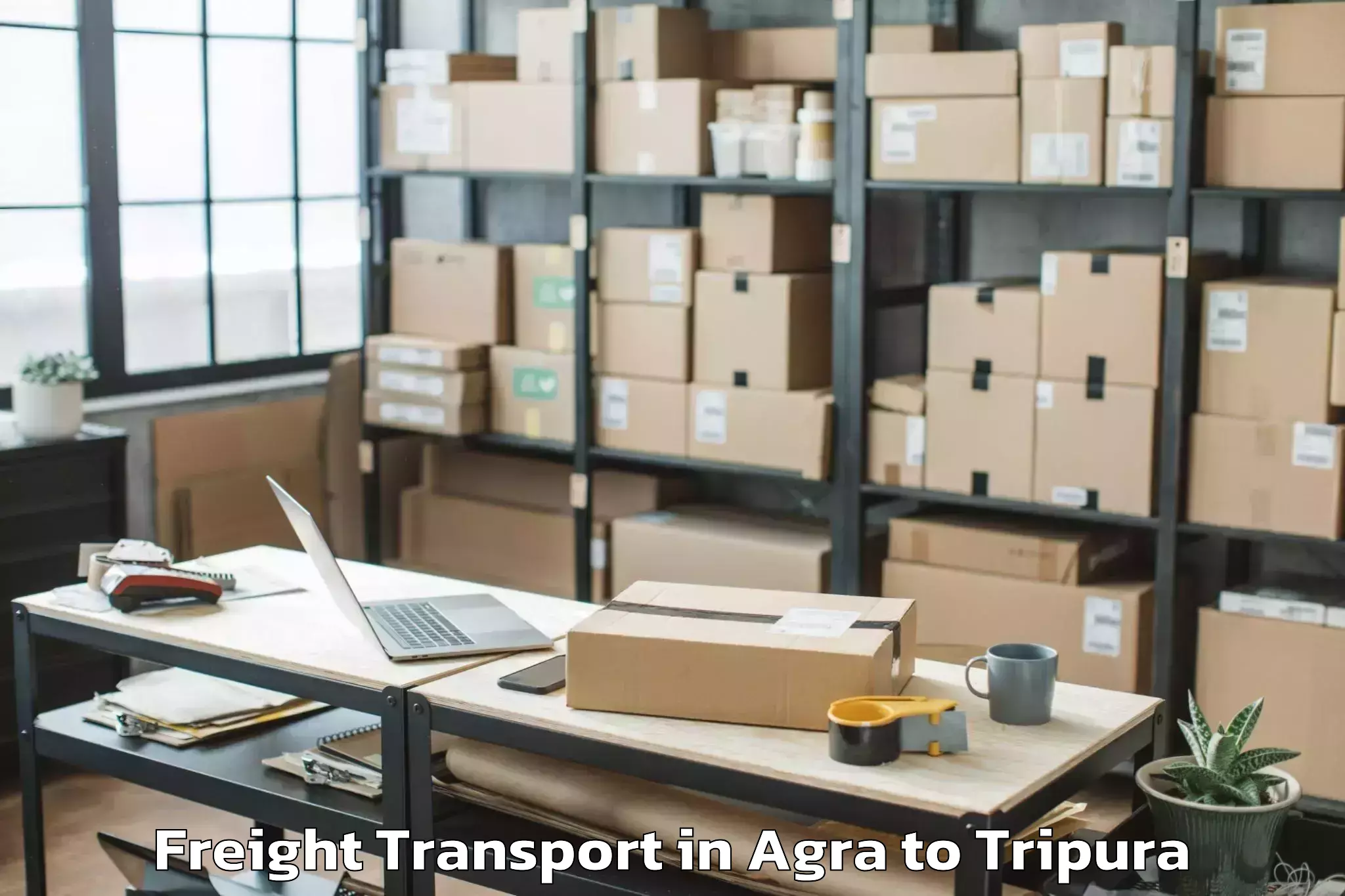 Easy Agra to Kailashahar Airport Ixh Freight Transport Booking